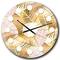 Designart 'Golden Palm Leaves Ii Mid-Century Modern Wall Clock